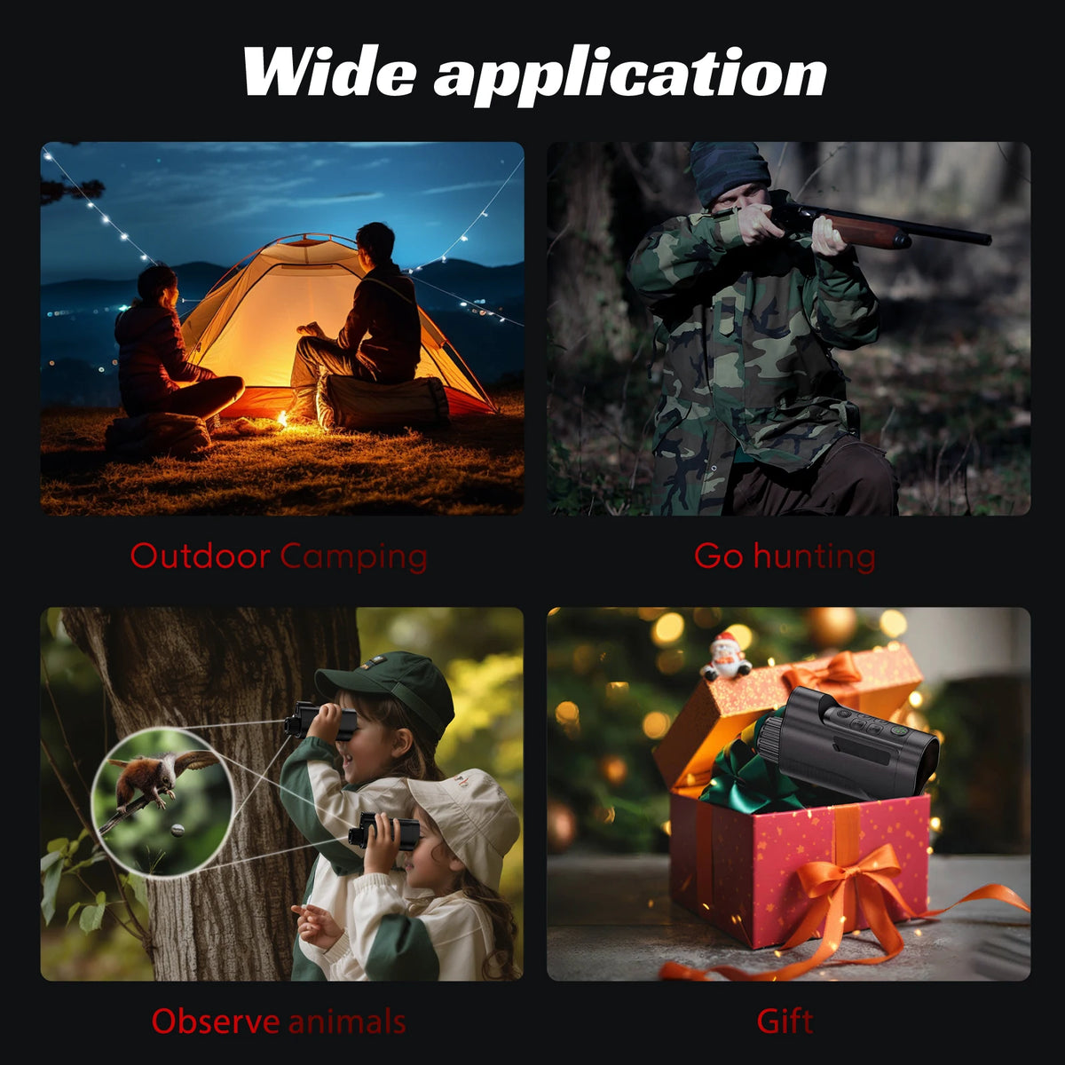 Night Vision Monocular 10x Zoom &ndash; Full Dark Viewing 5W IR