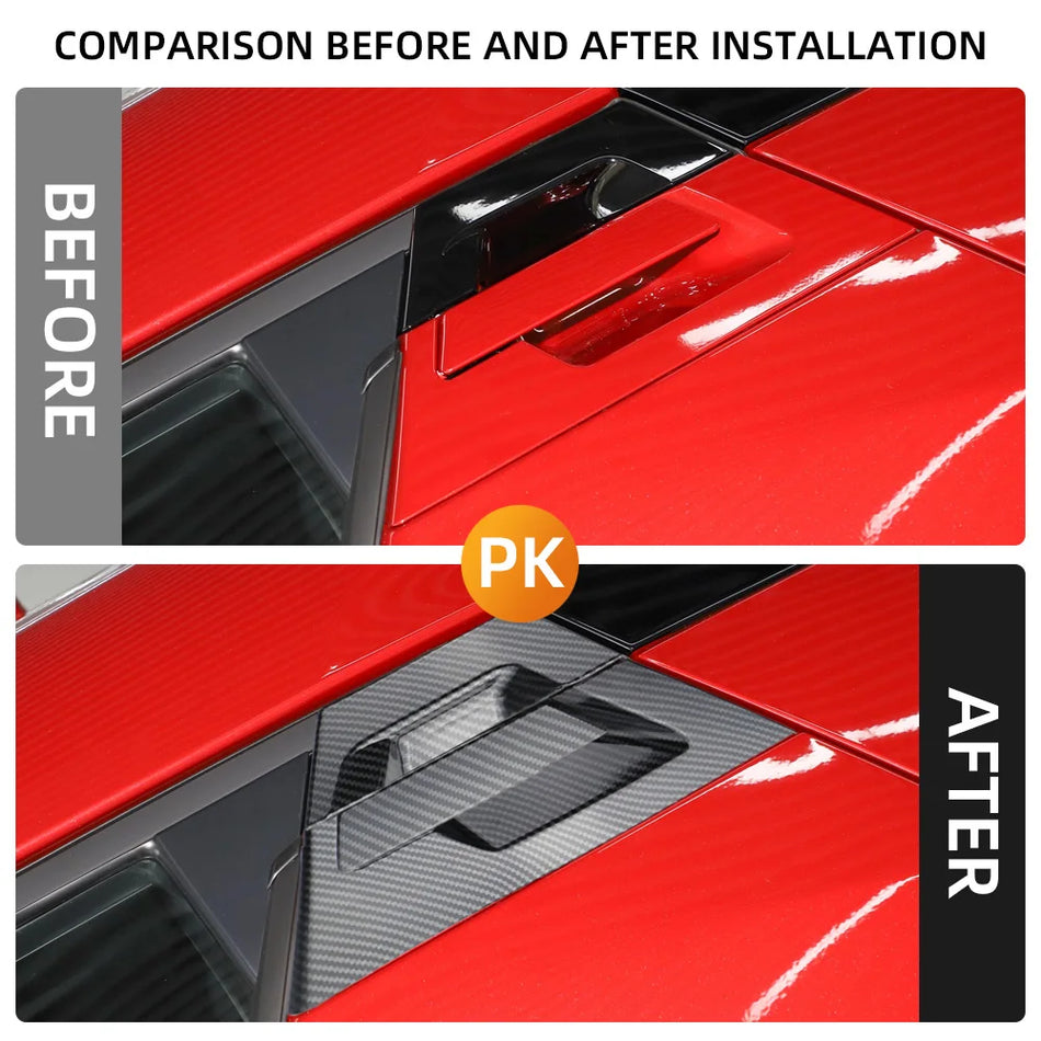 Toyota C-HR 2017-2023 Bakdörrhandtagskåpor ABS Silver/Kolfiber