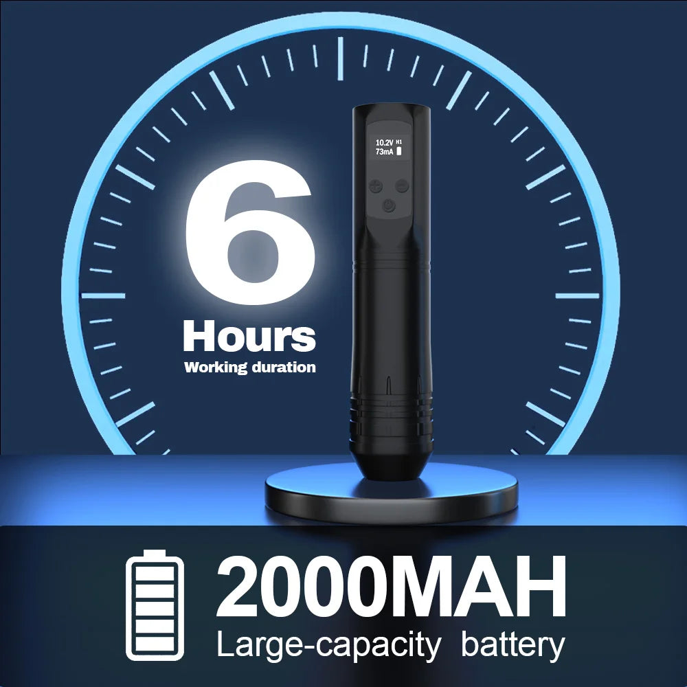 Wireless Tattoo Pen TP079 &ndash; LED Light 4 Gear Stroke