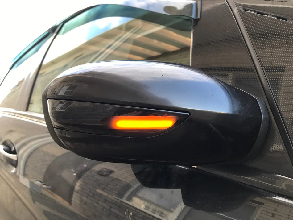 LED мигачи за странични огледала Гланцово черно за Mercedes-Benz A W169 B W245