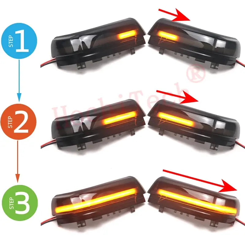 2x Dynamic Blinker LED Turn Signal Light Indicator Side Mirror Lamp for Mitsubishi Pajero V73 V77 V93 V97 V98 2006-2019 by InterCyprus Trading Ltd
