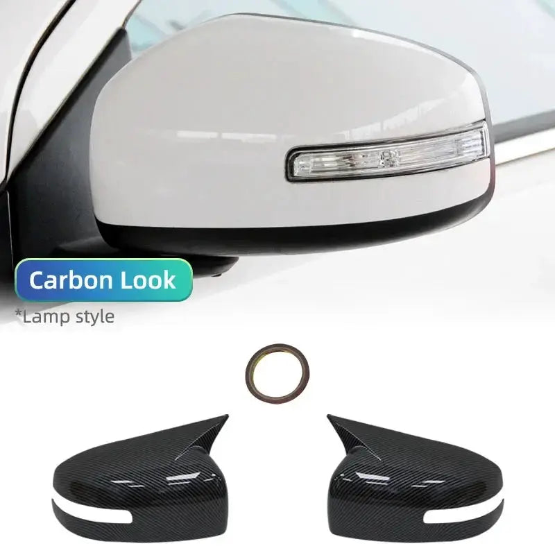 For Mitsubishi Lancer X 10 EX EVO 2013-2016 Black/Carbon Side Door Rearview Mirror Cover Cap Trim Shell Sticker Car Styling by InterCyprus Trading Ltd