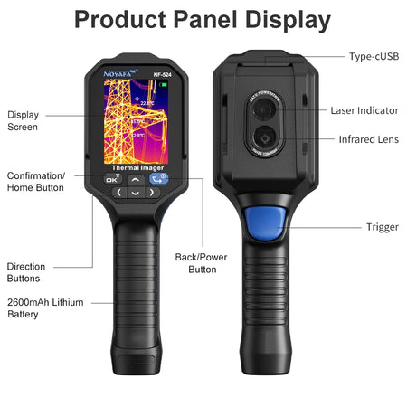 NOYAFA NF-524 Handheld Thermal Imager Camera - 120x90 Infrared Tester for PCB Circuit and Temperature Inspection