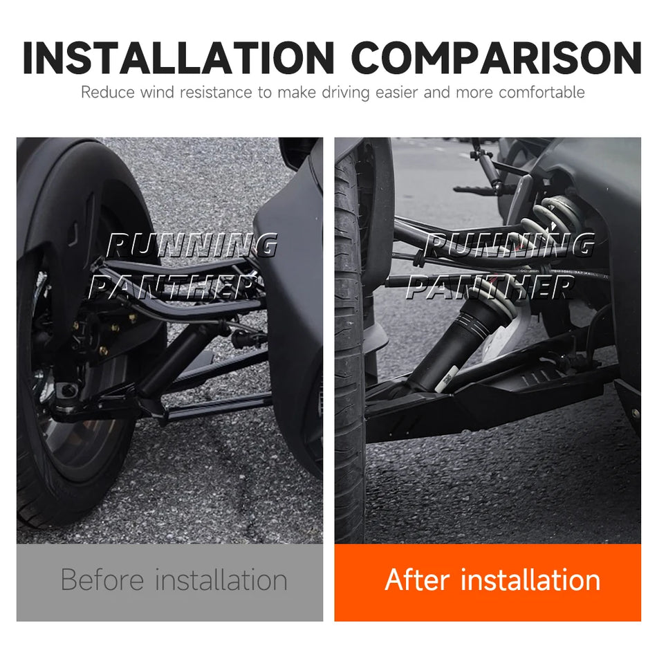 Guarda Lamas Frontal Preto para Can-Am Ryker Rally Edition Sport 2018-2025