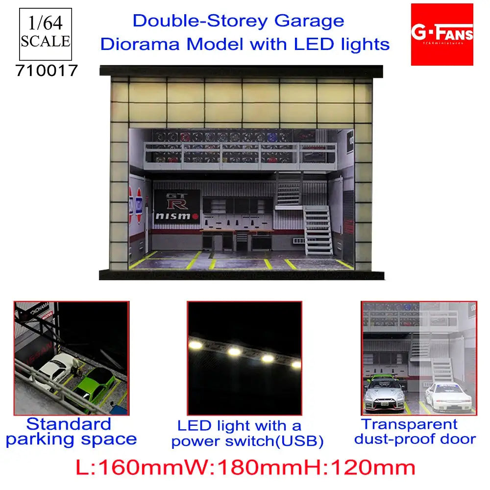 GFans 1:64 Diorama Car Garage &ndash; LED Lights Display 710017