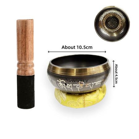 Tibetan Singing Bowl Set 8.5 to 20 cm - Meditation Aid 10.5cm