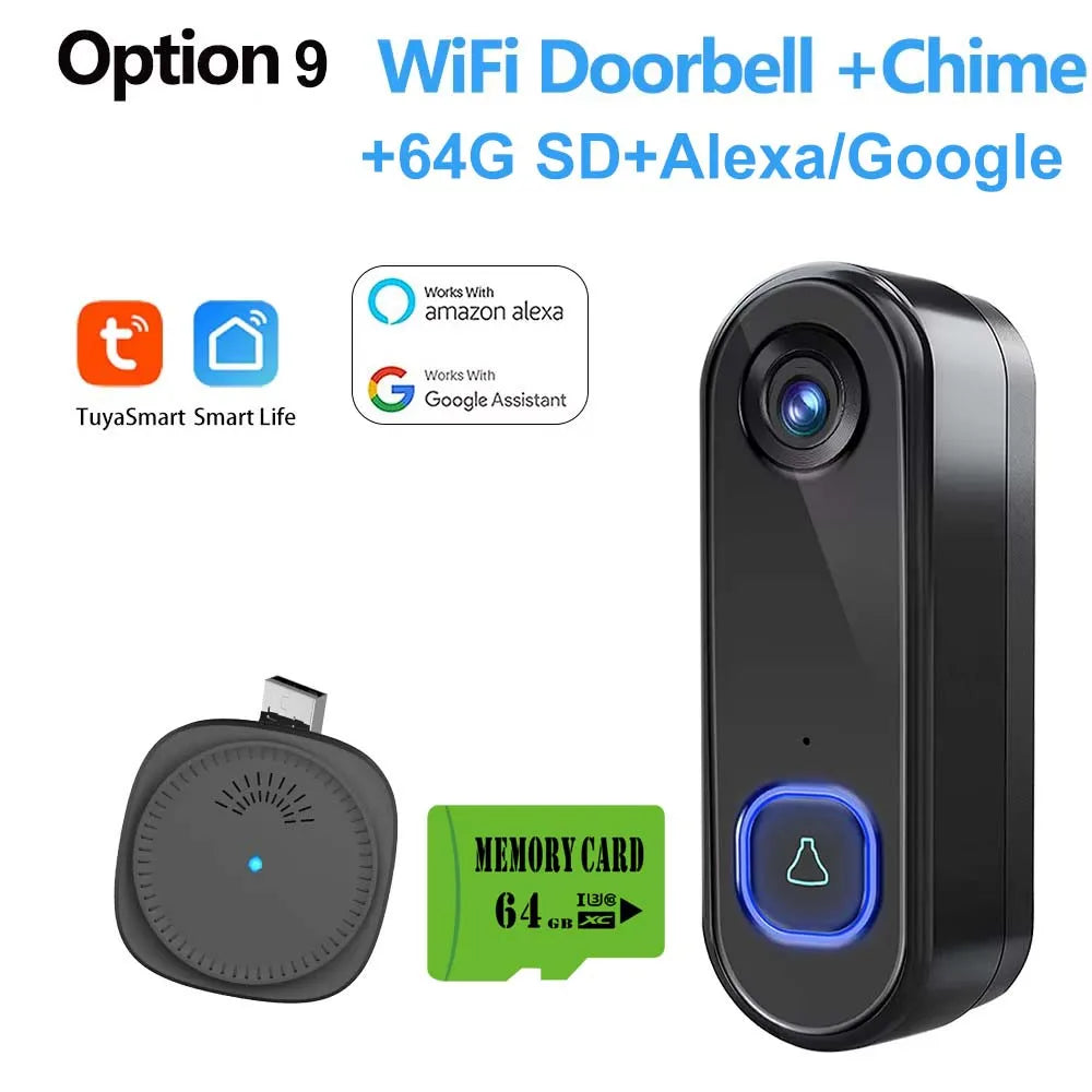 TUYA Doorbell Camera &ndash; 1080P Video, Alexa, Google Home Option 9