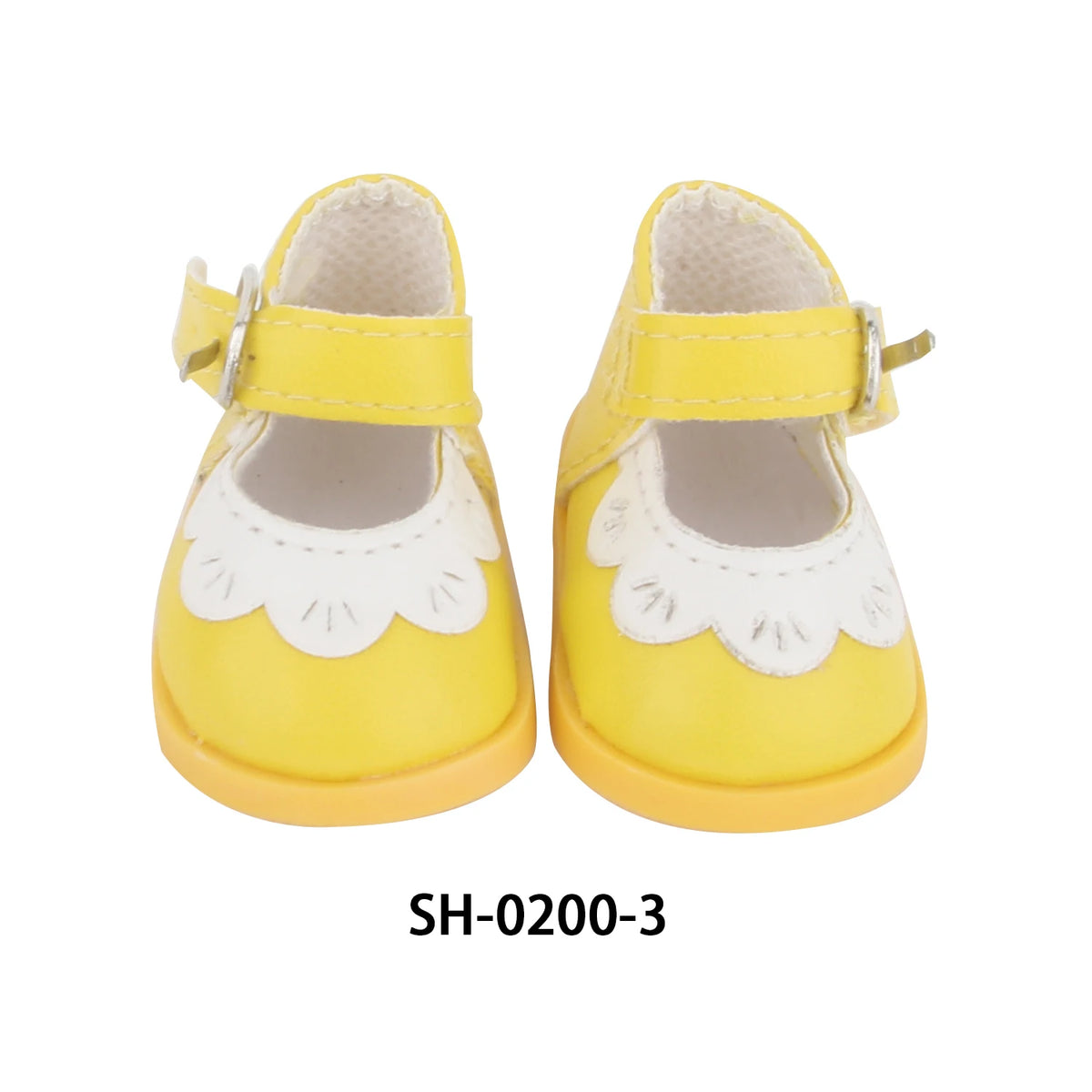 Charming 5.5CM PU Leather Mini Doll Shoes with Heart Bow for 14-Inch Dolls SH-0200-3