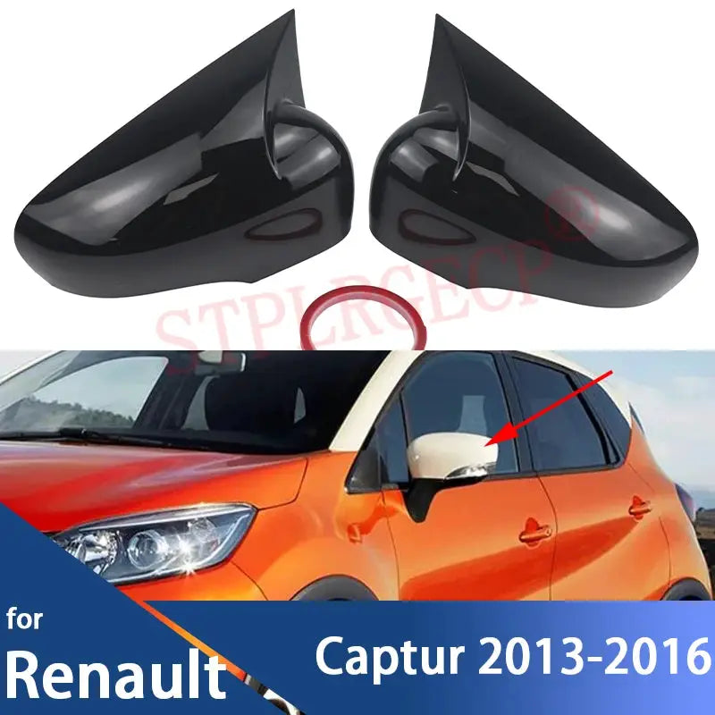 Rearview Side Wing Mirror Cover Cap Glossy Black Add-on M Style Shell for Renault Captur 2013 2014 2015 2016 B Platform by InterCyprus Trading Ltd