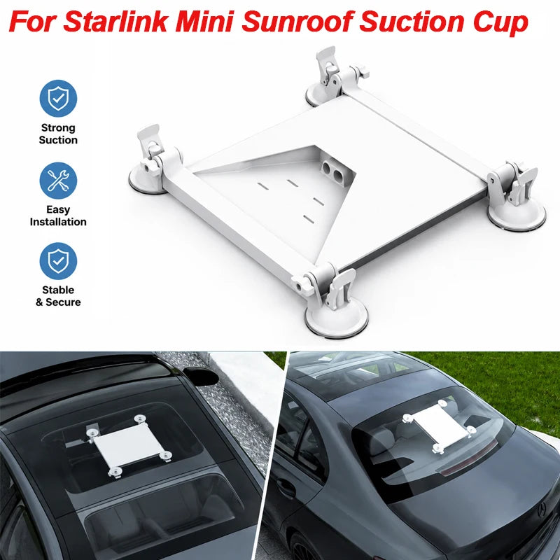 Cam Tavan ve Cam İçin Starlink Mini Vantuzlu Araç Montaj Aparatı Otomatik İç Mekan Tutucusu