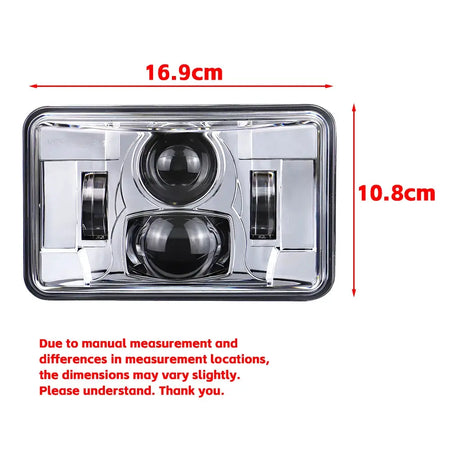 1 pcs 4X6" LED Headlight Hi/Low Beam Light for Peterbilt Kenworth Freightliner Ford H4651 H4652 H4656 H4666 H6545 by InterCyprus Trading Ltd