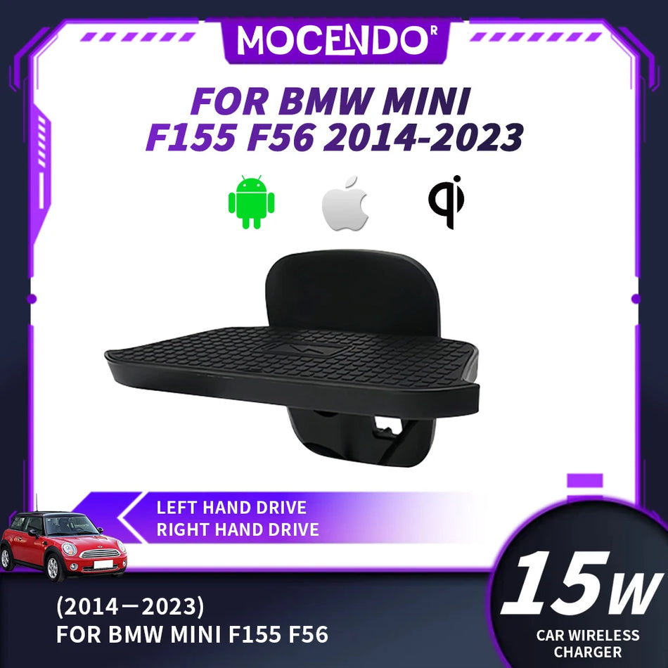 Tapis de charge sans fil 15W charge rapide pour BMW MINI F55 F56 2014-2023