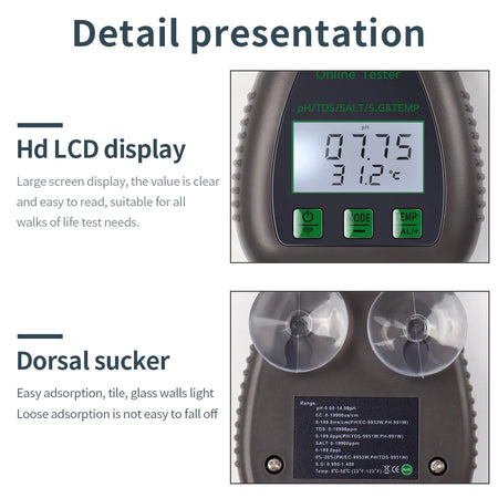 Tuya WiFi 5 In 1 TDS EC Salt SG Temp PH Meter &ndash; App Control