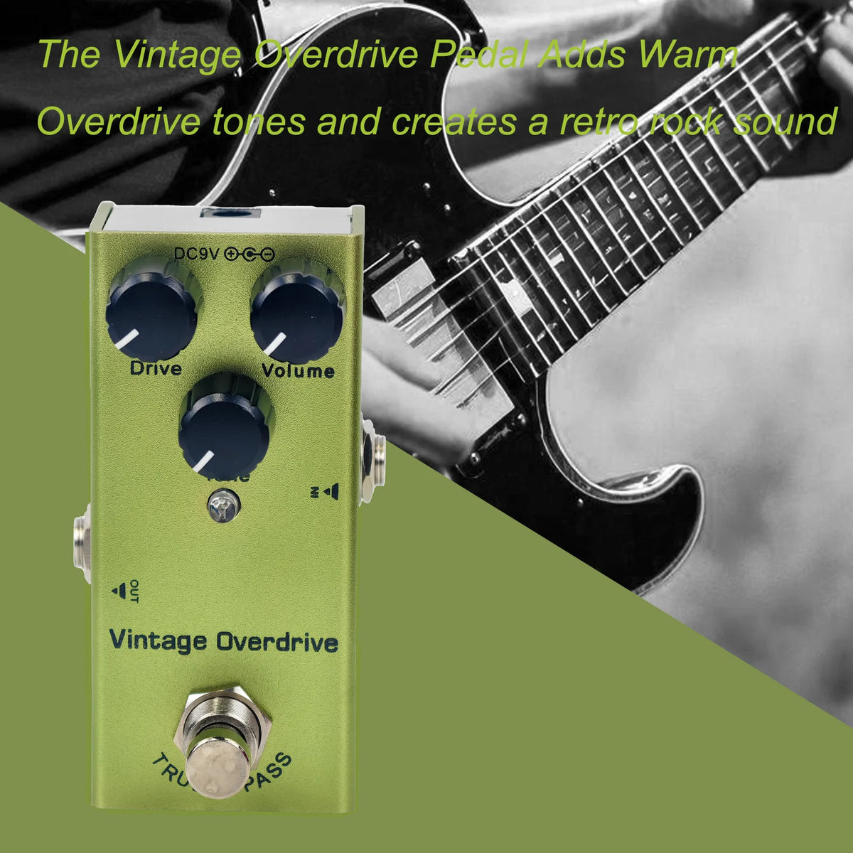 Miwayer Multi-Effect Guitar Pedal &ndash; True Bypass Rich Tones 01-Vintage Overdrive