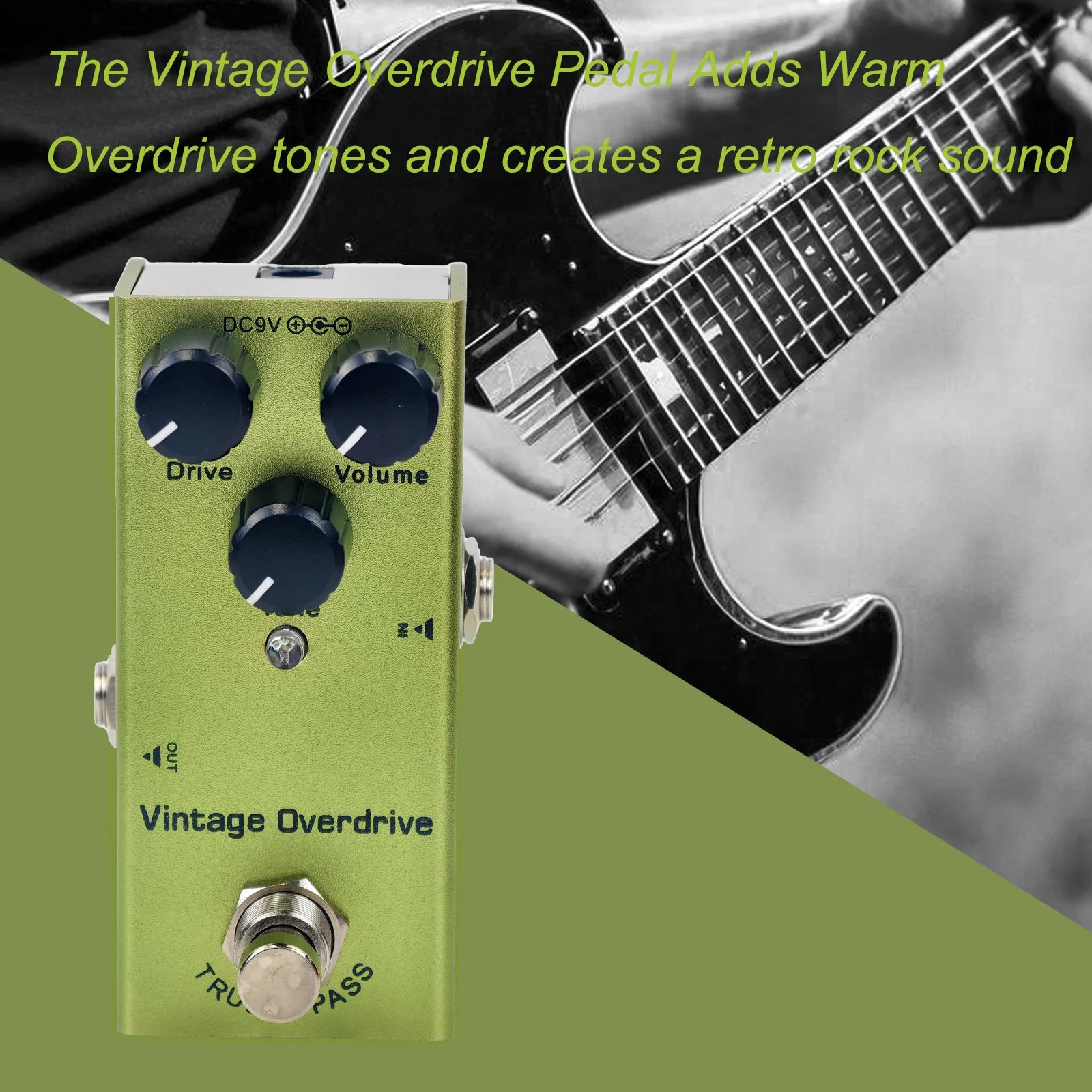 Miwayer Multi-Effect Guitar Pedal &ndash; True Bypass Rich Tones 01-Vintage Overdrive