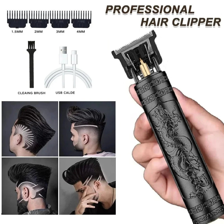 2023 Vintage T9 Hair Cutting Machine Men's Electric Shaver Rechargeable Hair Trimmer Beard Clipper Barber Hair Cut Hot Sale