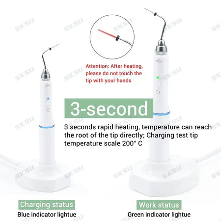 Dental Cordless Gutta Percha Obturation Pen Root Canal Filling System +2 Tips 3 Second Rapid Heating Dental Gutta-percha Cutter by InterCyprus Trading Ltd