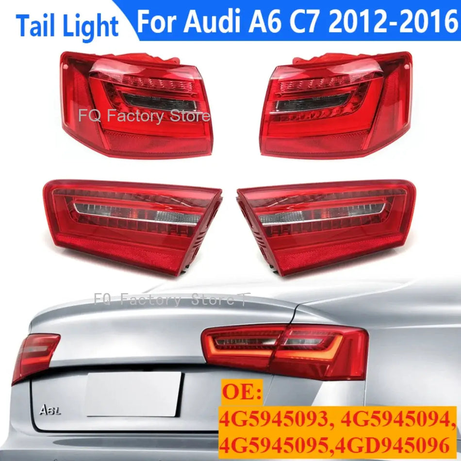 Tail Light Assembly LED for Audi A6 C7 Sedan 2011-2016 by InterCyprus Trading Ltd