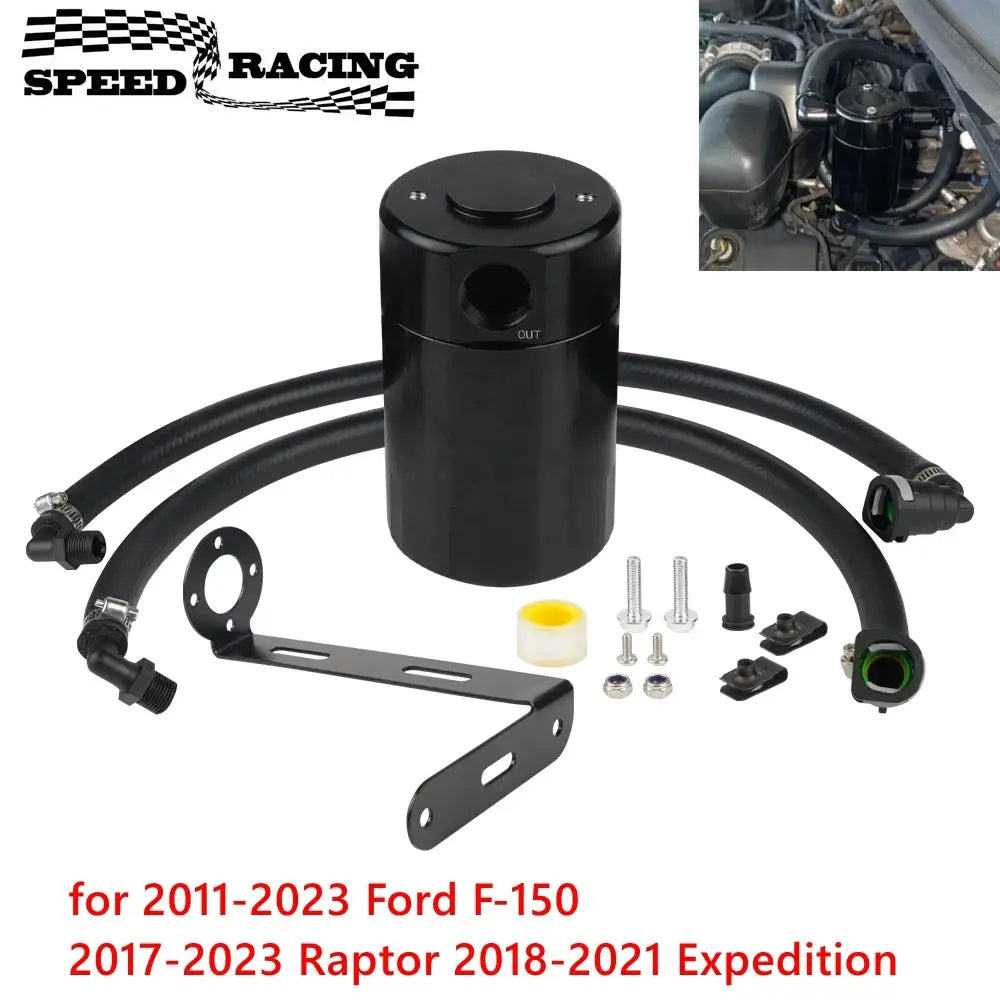 Oil Catch Can Air Oil Separator Kit Fit for 2011-2023 Ford F-150 2017-2023 Raptor 2018-2021 Expedition by InterCyprus Trading Ltd