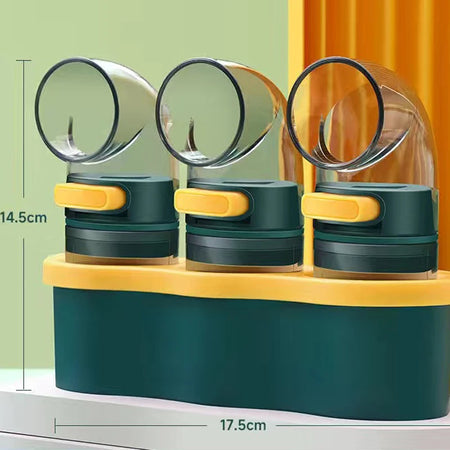 10ml Quantitative Seasoning Bottle &ndash; Press Type 0.5g Shaker 3 Pcs Green