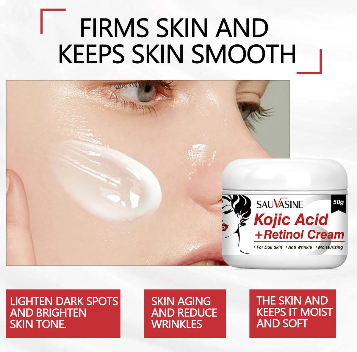 Kojic Acid &amp; Retinol Brightening Moisturizing Cream