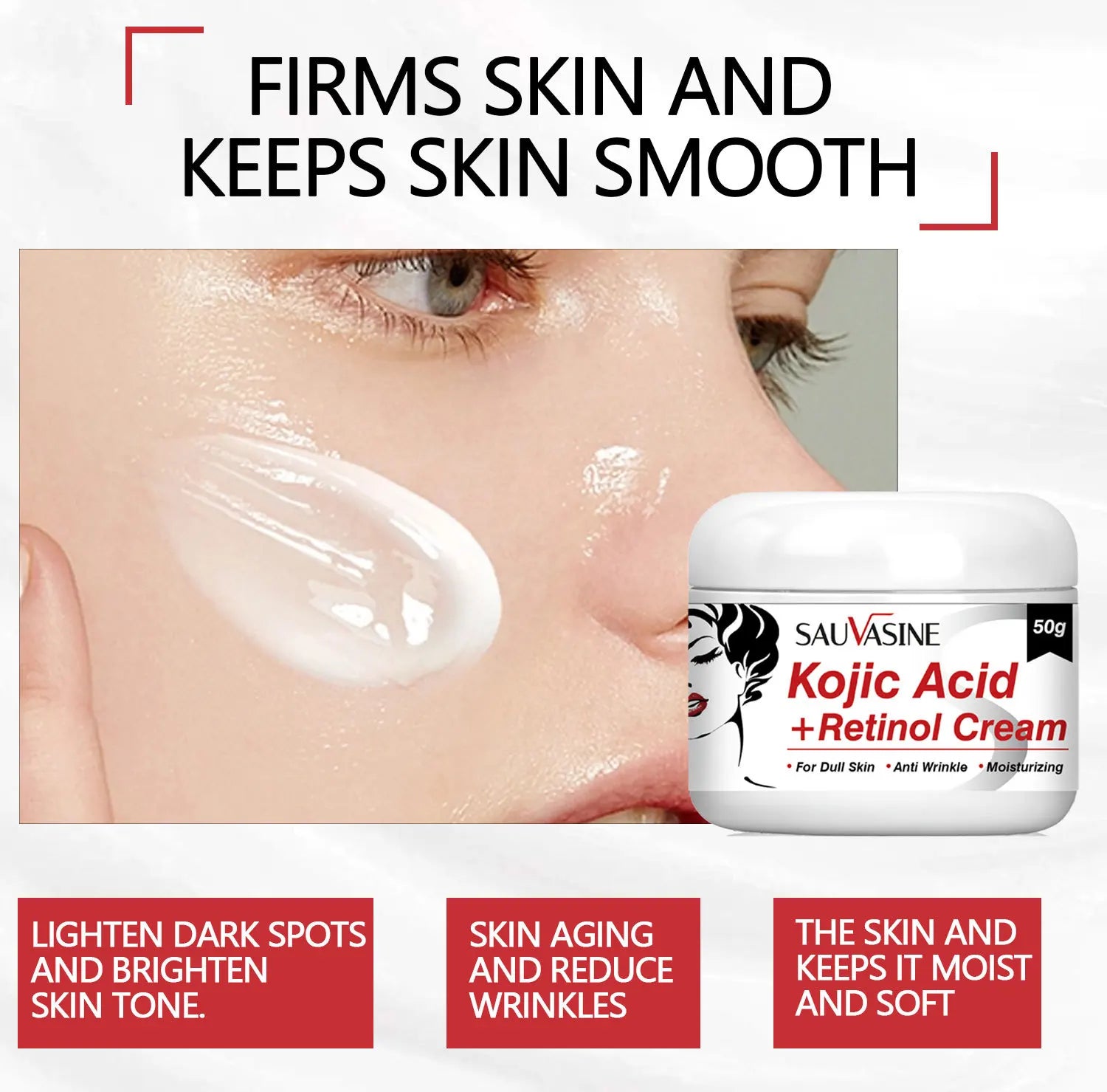 Kojic Acid &amp; Retinol Brightening Moisturizing Cream