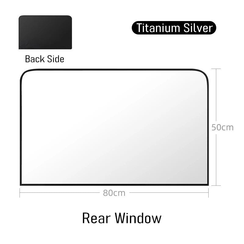 Magnetic Car Window Sun Shade Set - Portable Heat Insulation Covers Rear window B