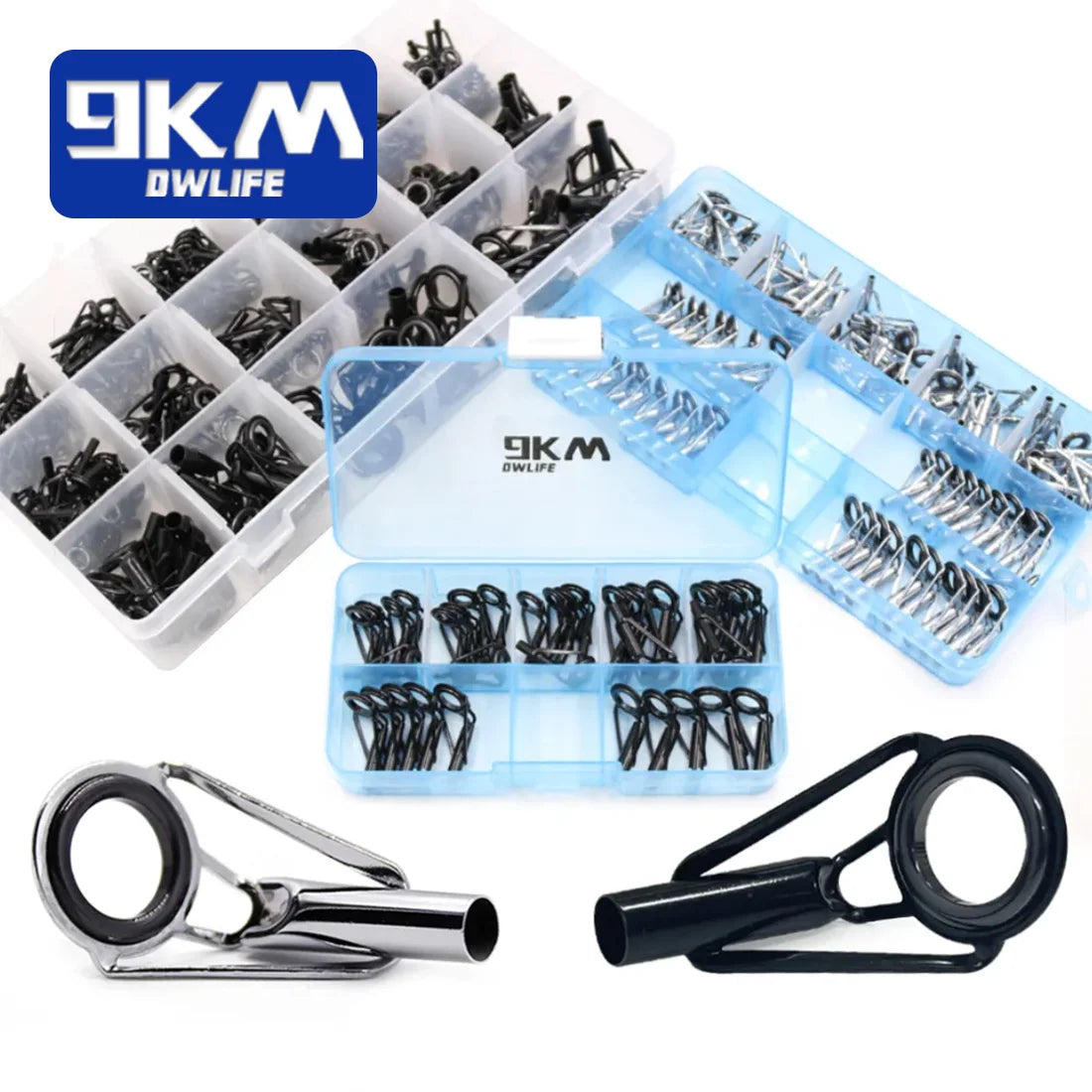Premium Fishing Rod Guide Tip Repair Kit - Stainless Steel &amp; Ceramic Rings for Freshwater &amp; Saltwater