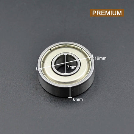 607ZZ 7x19x6mm Deep Groove Ball Bearing &ndash; Chrome Steel 607 ZZ Premium / CHINA / 100Pcs