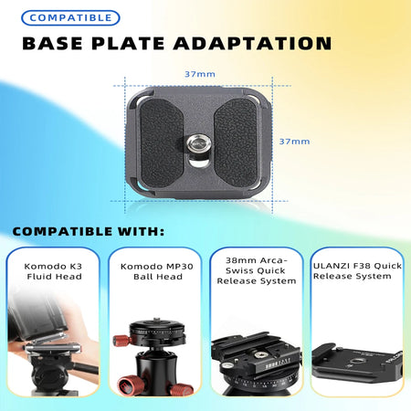 IFOOTAGE Q38 Aluminum Quick Release Plate &ndash; Ultra Light