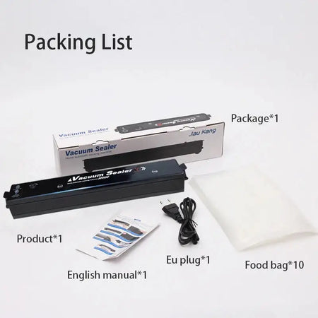 EU Plug Vacuum Sealer Machine With 10 Free Saver Bags