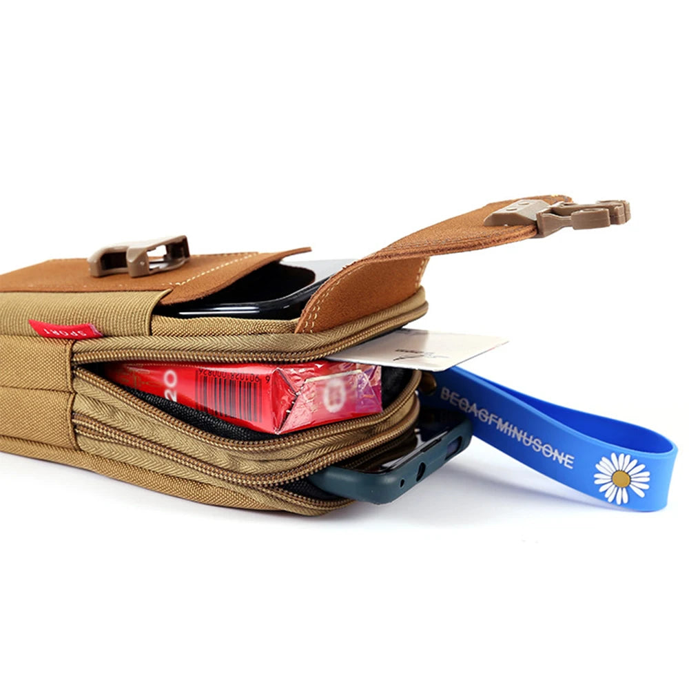 Tactical Man Belt Pouch for Mobile Phones and Essentials