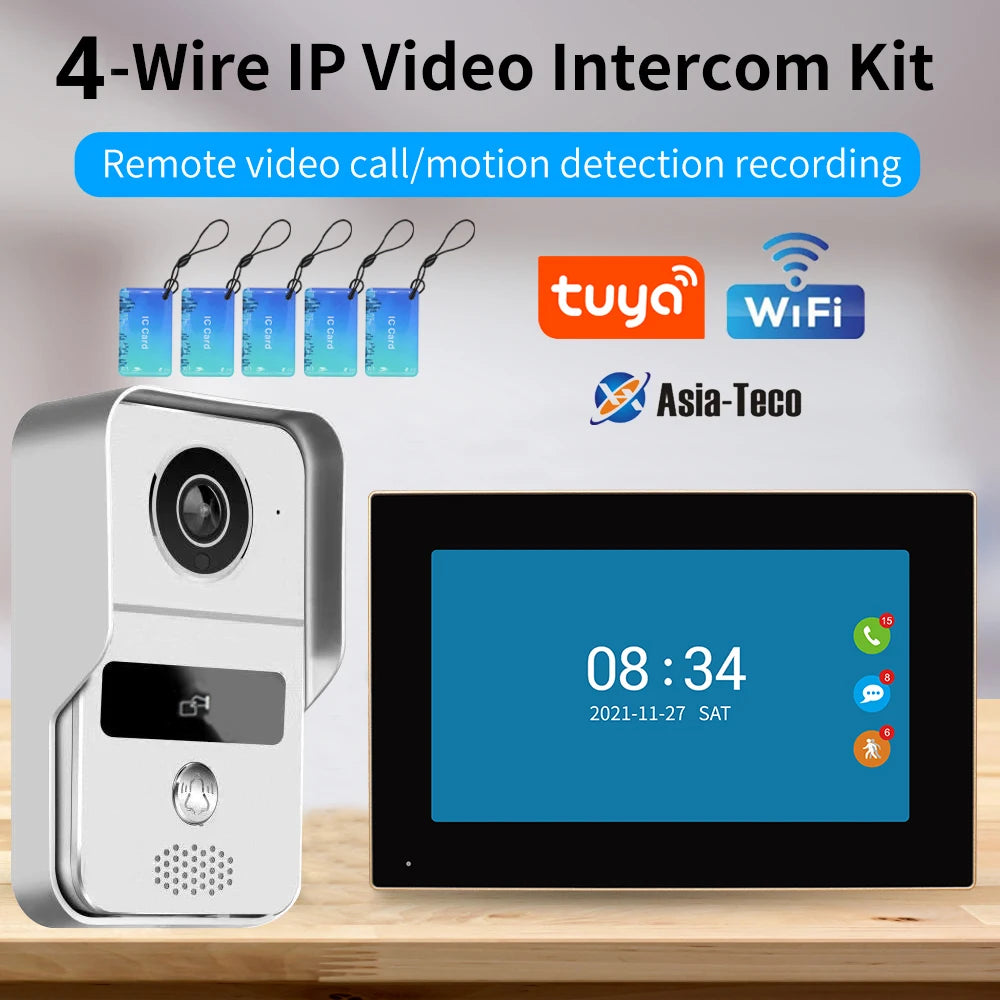 7 Inch Tuya WiFi Video Doorbell &ndash; IP65 Waterproof Outdoor