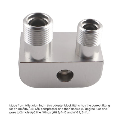 AC Line Compressor Adapter For GM Gen V L86 L83 Engine Swap Fitting by InterCyprus Trading Ltd