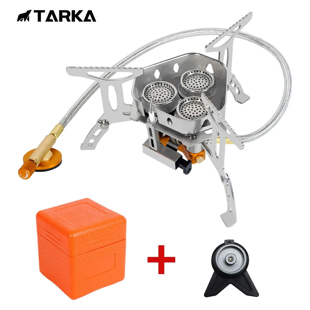 TARKA 3-Head Folding Gas Stove - 5800W Portable Camping Burner Stove with new a