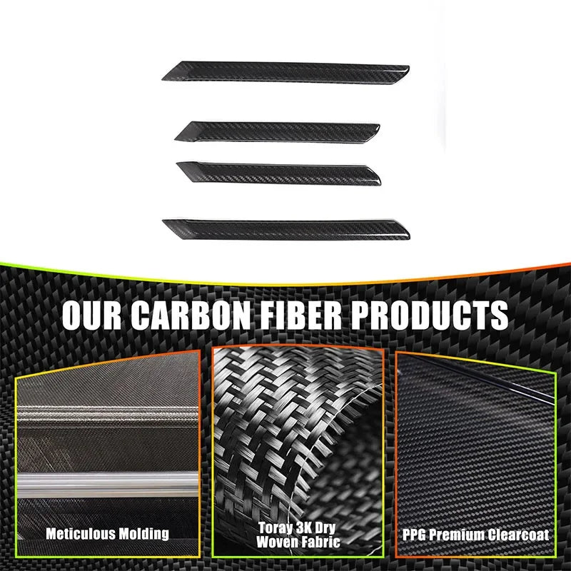 Накладка на дверную ручку из настоящего углеродного волокна для BMW 5 серии G60 2024