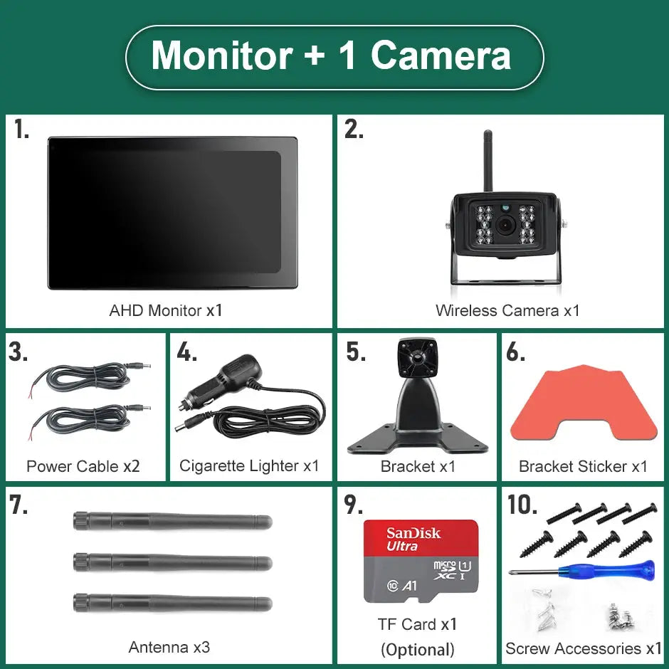 10 Inch Wireless Backup Camera With WiFi Monitor For Trucks by InterCyprus Trading Ltd