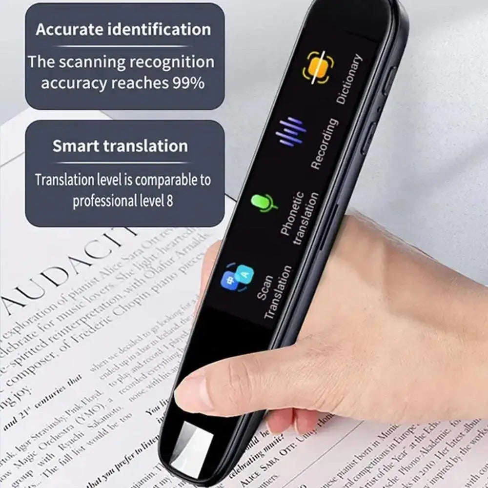 Intelligent Translation Pen with Smart Recording &amp; OCR | Travel-Friendly Language Translator