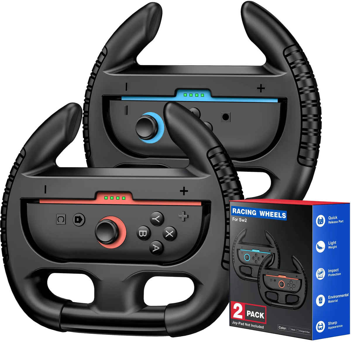 BEBONCOOL 2PCS M400 for Switch 2 Steering wheel Controller Accessories Handle Grips for switch2 game accessories by InterCyprus Trading Ltd