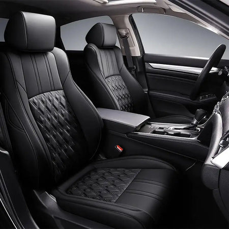 Honda Accord X Faux Leather Full Coverage Custom Seat Covers black / CHINA