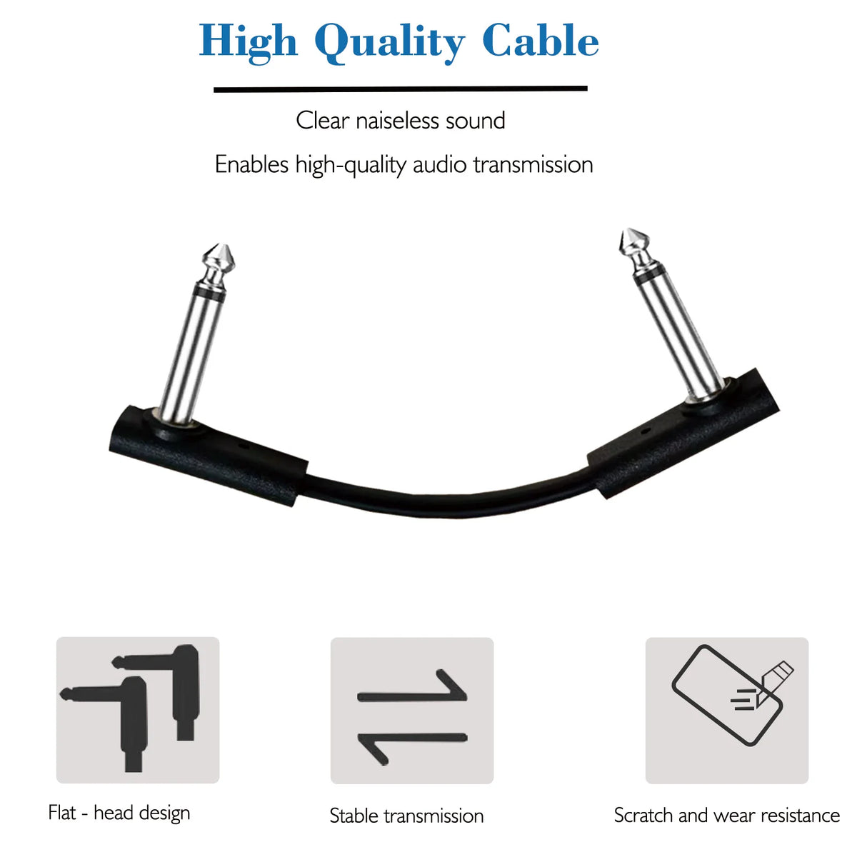 Miwayer Flat Patch Cables For Guitar Pedal - Space Saving