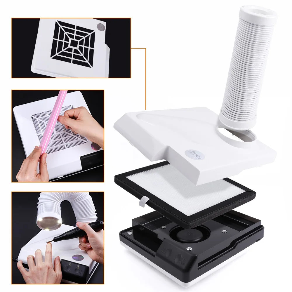 Foreverlily 60W Nail Dust Collector &ndash; Dual Function Design for Clean Workspace