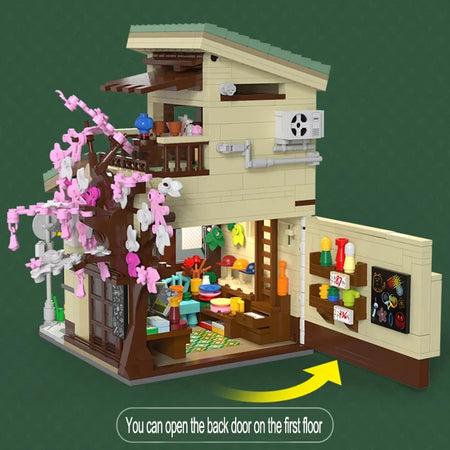 Cada Sushi House Bricks Set LED &ndash; Mini City Street Set