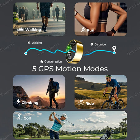 2025 Smart Ring: Heart Rate, Blood Pressure, Sleep Monitoring &amp; Motion Tracking