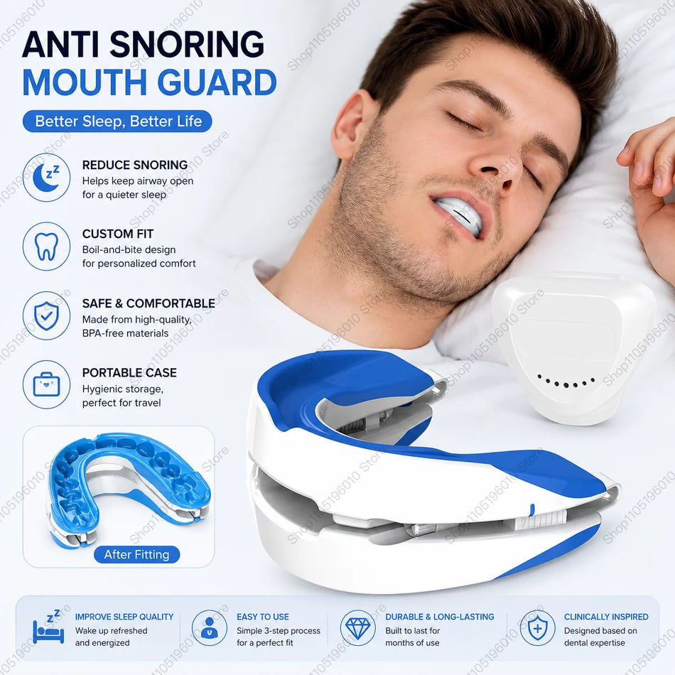 Proteză dentară anti-sforăit, dispozitiv din silicon pentru bruxism și ajutoare pentru somn