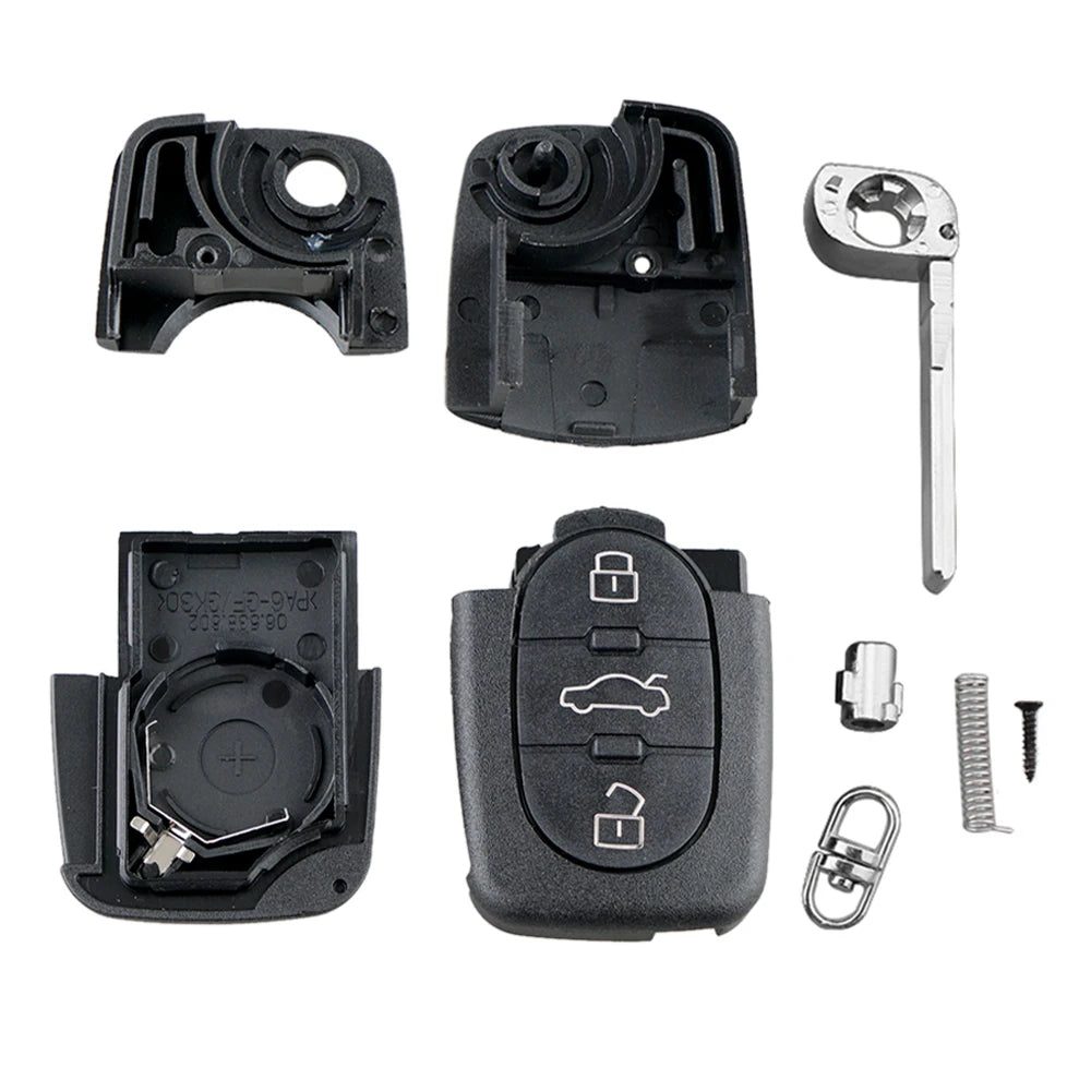 Replacement Key Shell Case for Audi A2 A3 A4 A6 A8 TT 1994-2006 - Blade Only, No Electronics