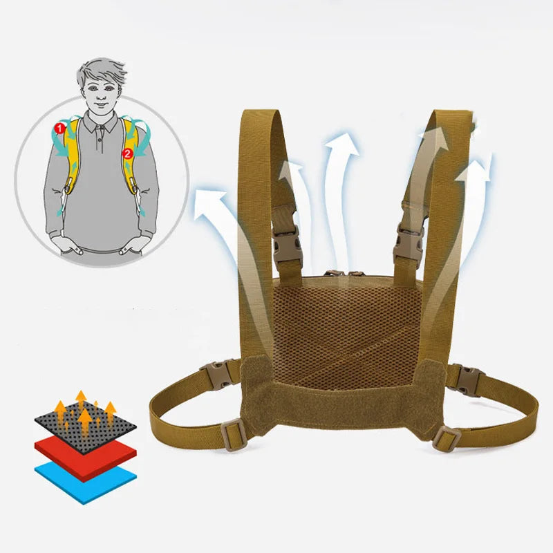 Men's Tactical Molle Chest Bag &ndash; Versatile Front Rig Pouch