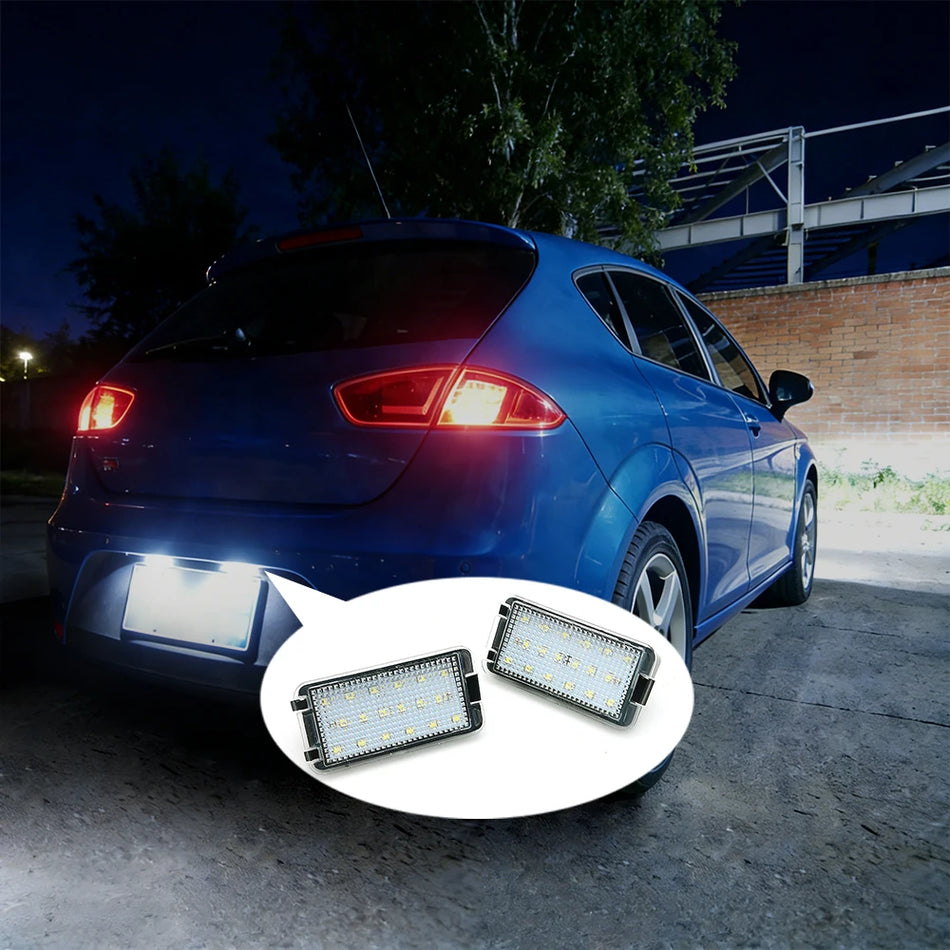 LED-Nummernschildlichter für Seat Altea Arosa Ibiza Leon Cordoba MK1/MK2 Toledo 2er Pack