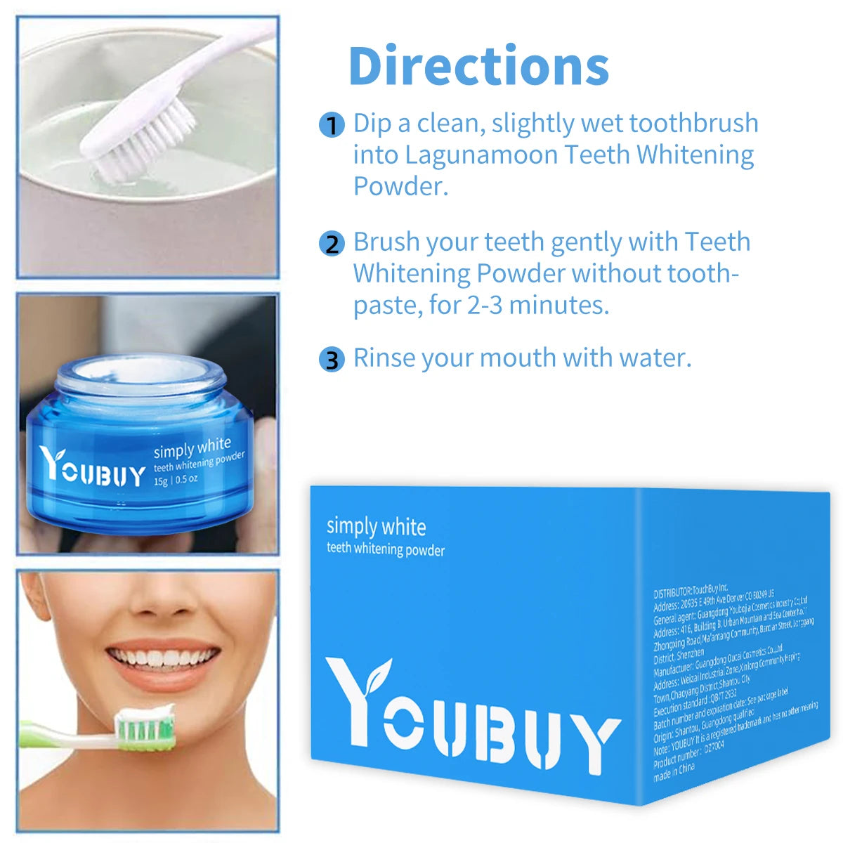 YOUBUY Whitening Tooth Powder &ndash; Effective Stain Removal