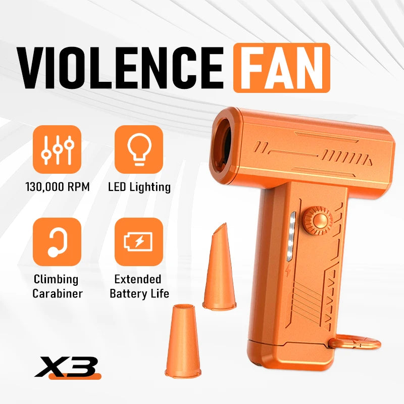 Mini visok brzi turbo mlazni zračni puhač s lampom, punjiv za čišćenje automobila